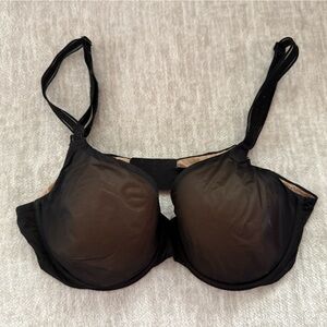 Victorias Secret lined Perfect coverage T shirt Elegant Black Sheer Bra